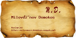 Milovánov Domokos névjegykártya
